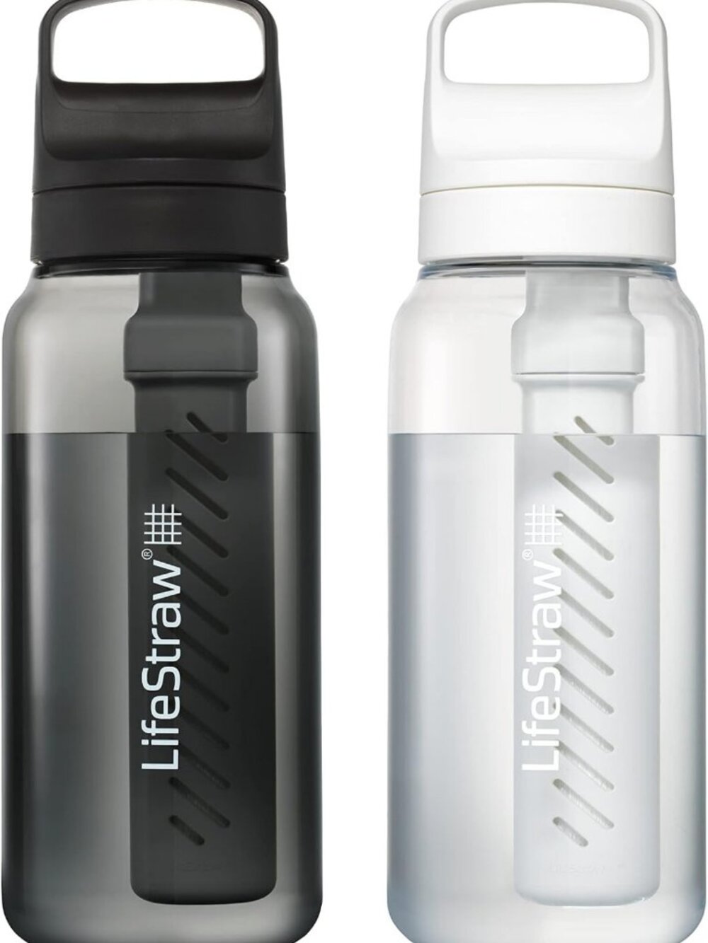 Reusable Water Bottle with Filter, 1L, 2-Pack, BPA-Free, Perfect for Hiking